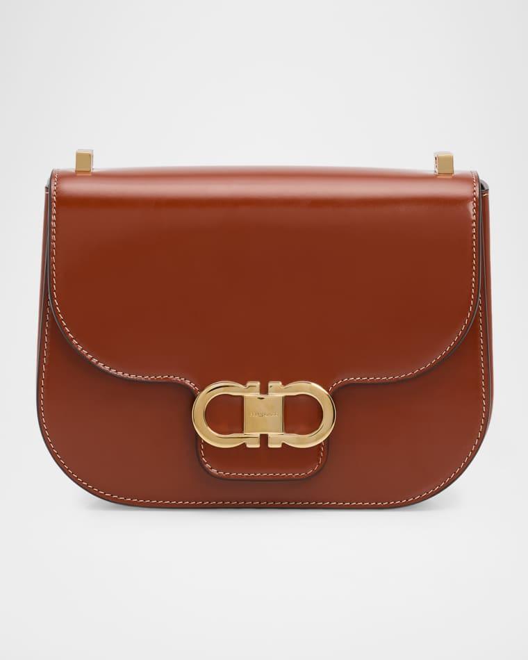 Double Gancini Leather Crossbody Bag by FERRAGAMO