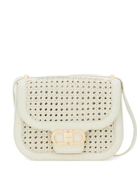 Double Gancini North-South cross body bag by FERRAGAMO