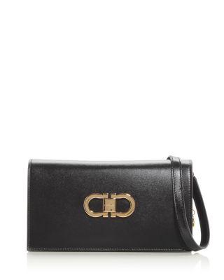 Double Gancio Leather Shoulder Bag by FERRAGAMO