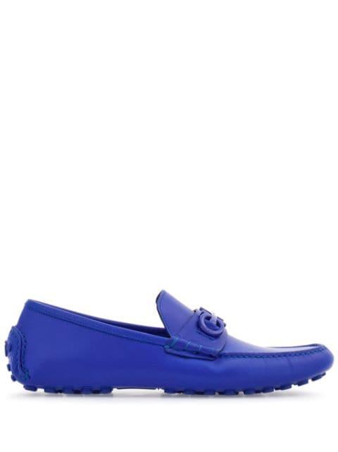 Driver Gancini-plaque leather loafers by FERRAGAMO