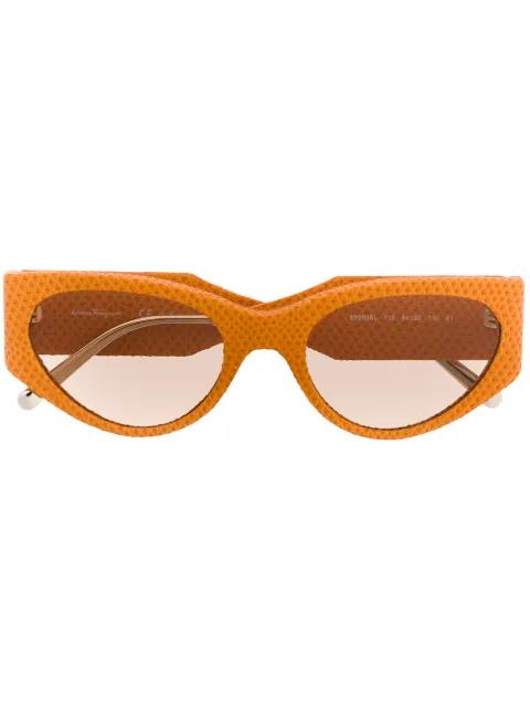 leather sunglasses by FERRAGAMO EYEWEAR
