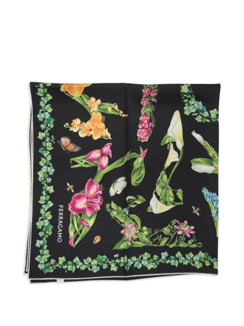 Eden shoes print silk scarf by FERRAGAMO