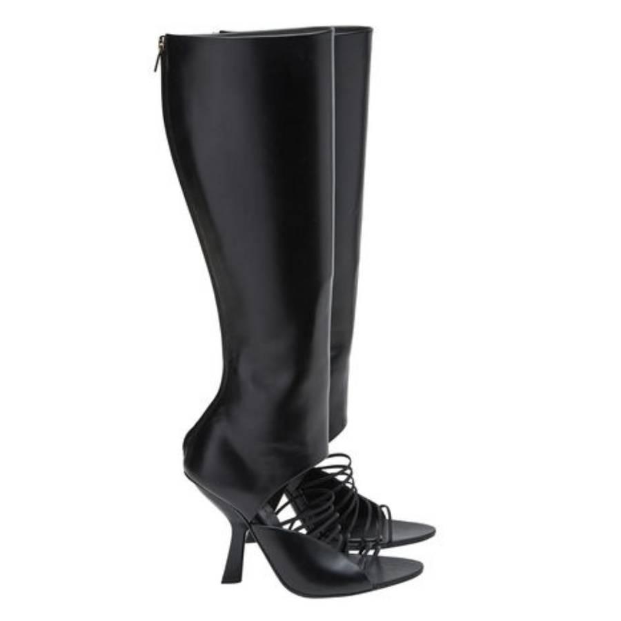 Ferragamo Altaire Strappy Leather Knee-High Boots by FERRAGAMO