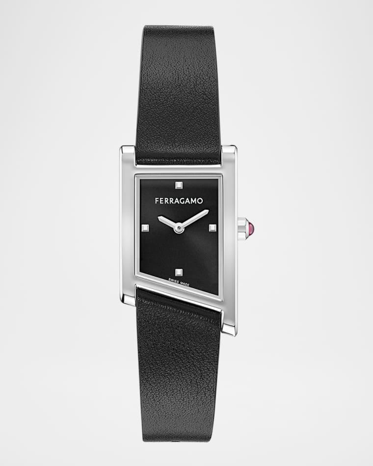 Ferragamo Asymetrique 22X36MM Stainless Steel Leather Watch by FERRAGAMO