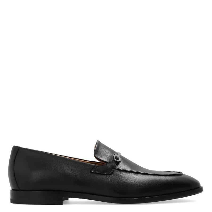 Ferragamo Black Fedro Gancini Ornament Moccasin by FERRAGAMO