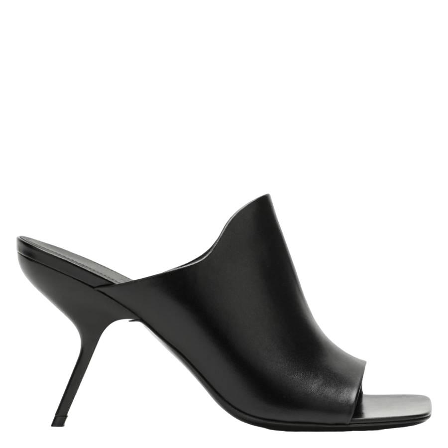 Ferragamo Black Nappa Open-Toe Slide Sandals by FERRAGAMO