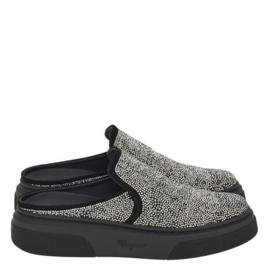 Ferragamo Crystal-Embellished Slip-On Sneakers by FERRAGAMO