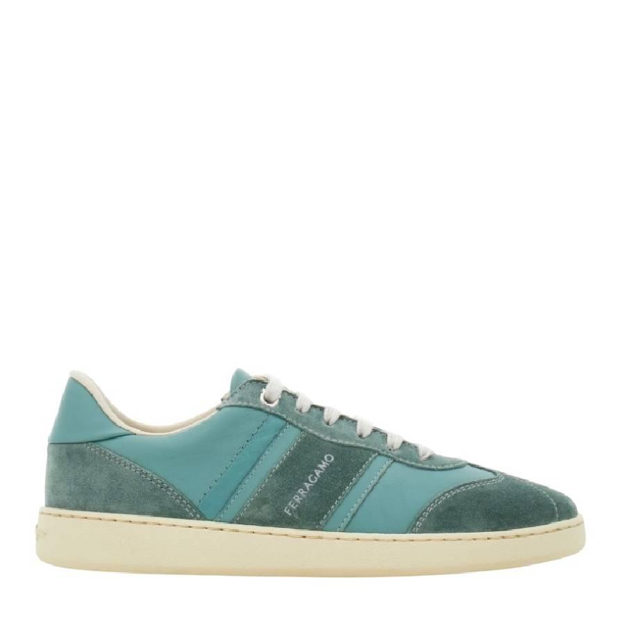 Ferragamo Debossed Logo Lace-Up Sneakers by FERRAGAMO