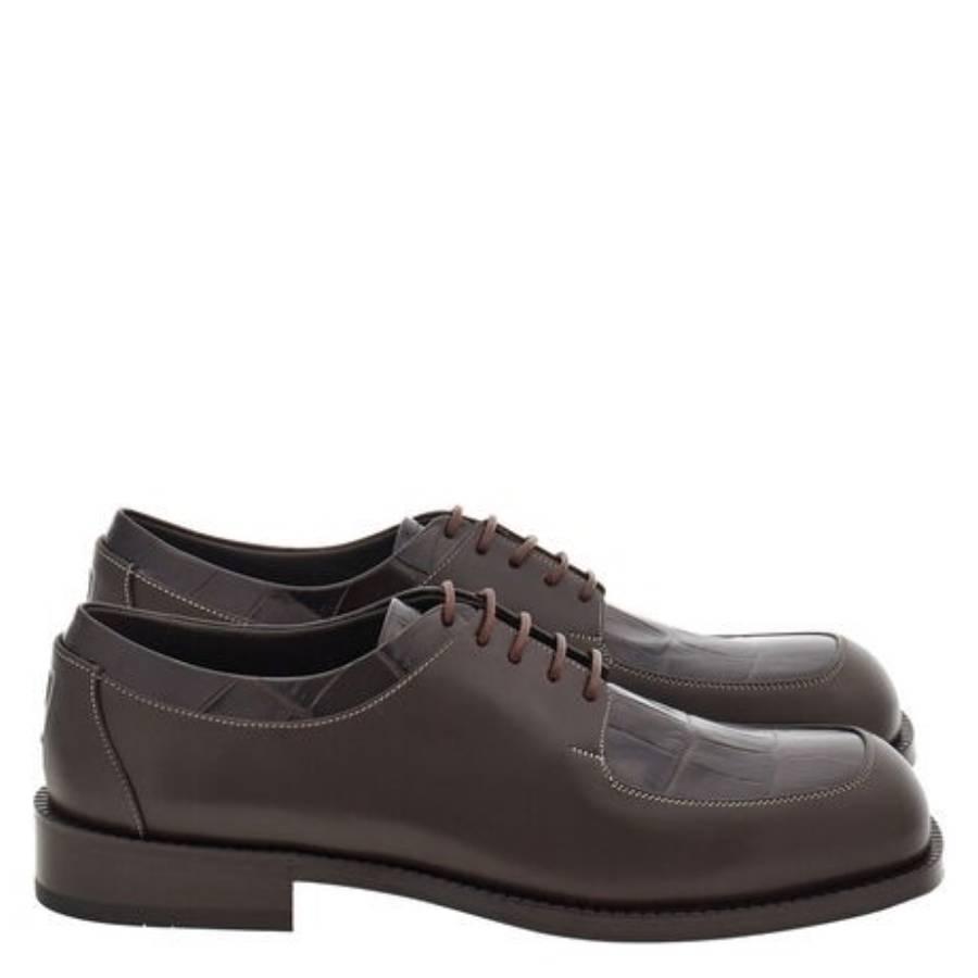Ferragamo Dinamic Leather Lace-Up Derby Shoes by FERRAGAMO