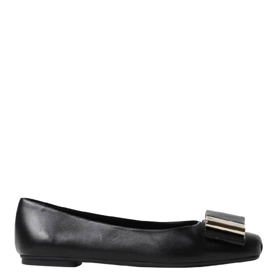 Ferragamo Double Bow Leather Ballet Flats by FERRAGAMO