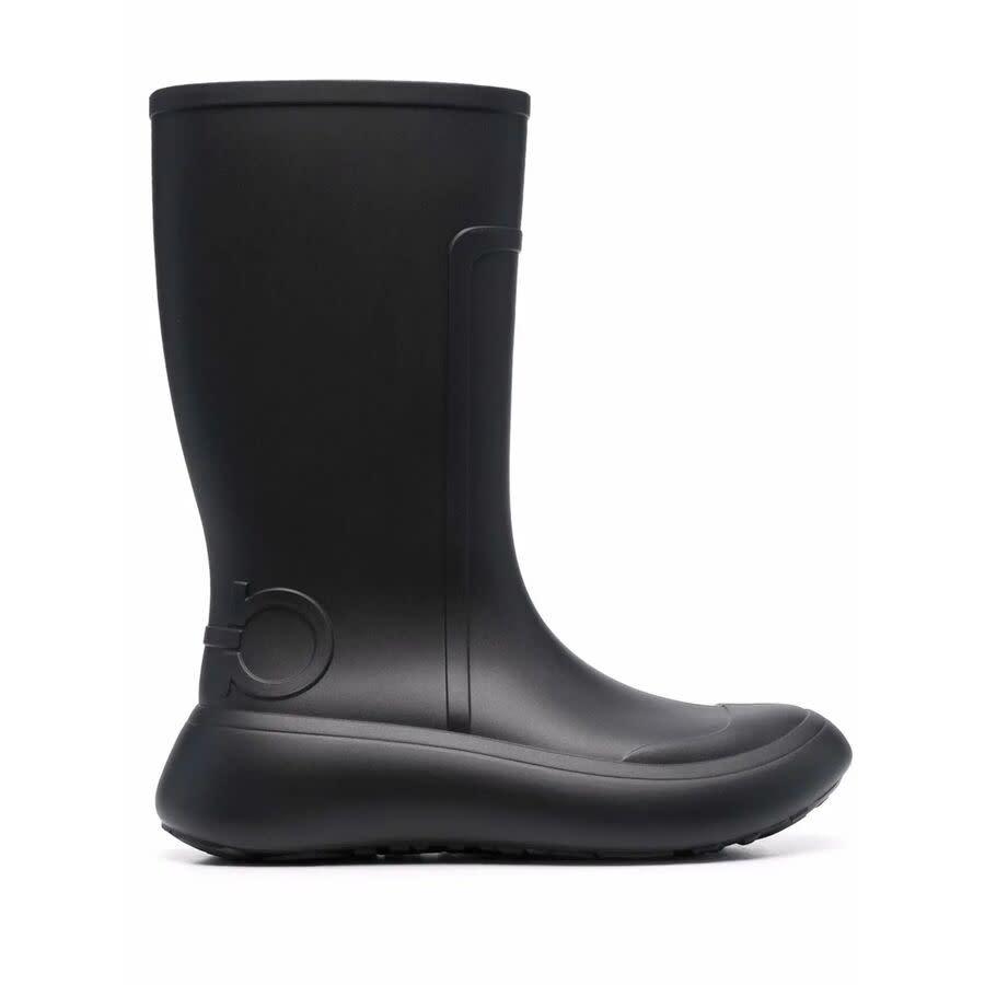 Ferragamo Gancini-Debossed Rain Boots by FERRAGAMO