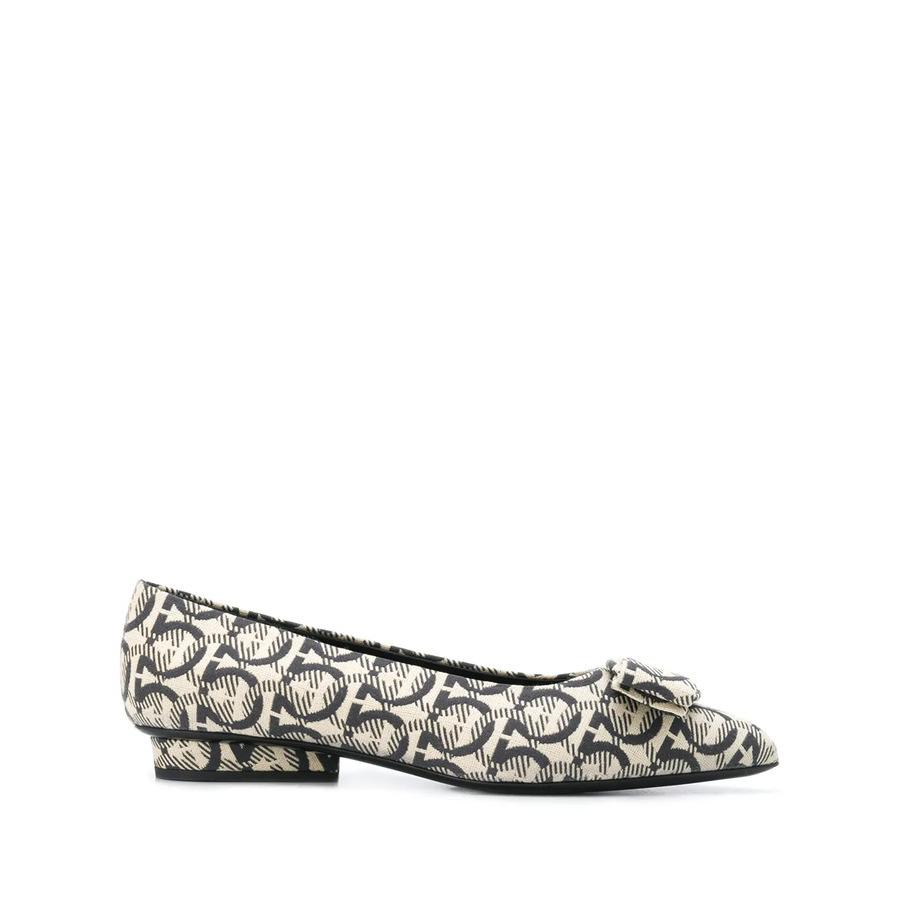 Ferragamo Gancini Jacquard Ballet Flats by FERRAGAMO