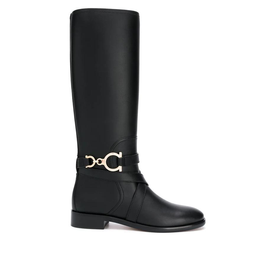 Ferragamo Gancini Knee-High Boots by FERRAGAMO