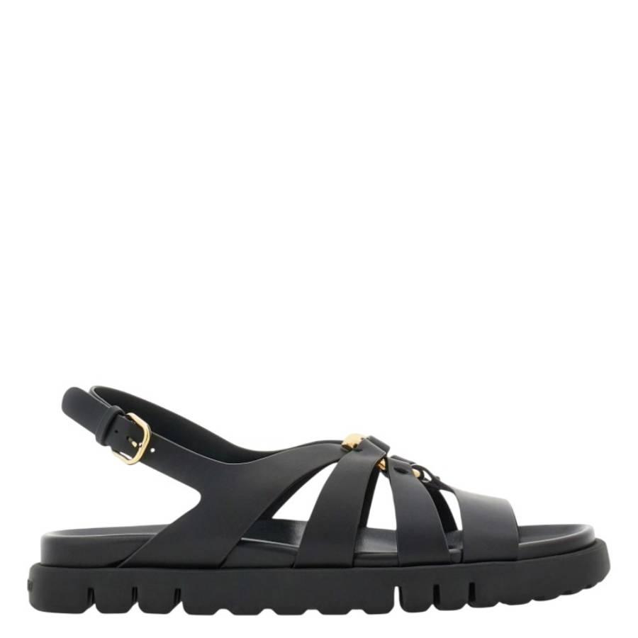 Ferragamo Gancini Ornament Flat Sandals by FERRAGAMO