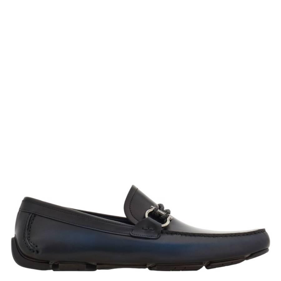 Ferragamo Gancini Ornament Leather Loafers by FERRAGAMO
