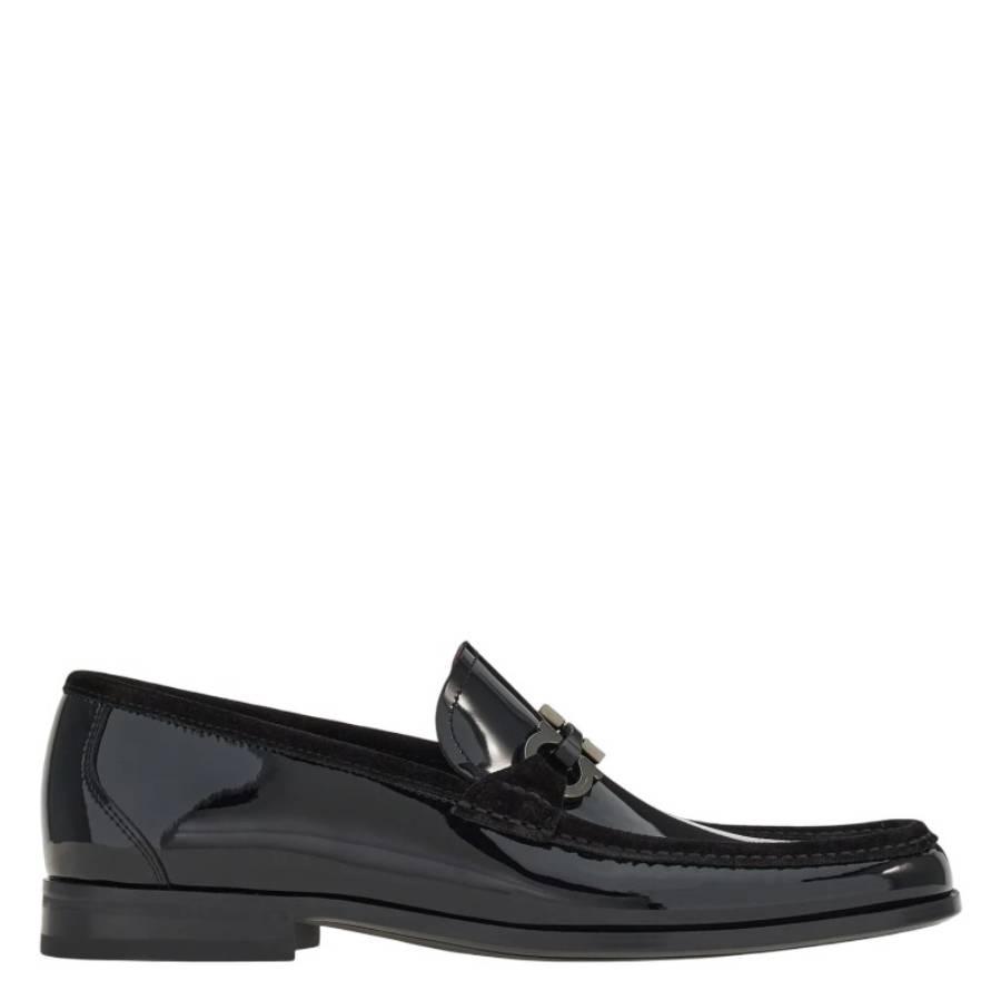 Ferragamo Gancini Ornament Patent Leather Loafers by FERRAGAMO