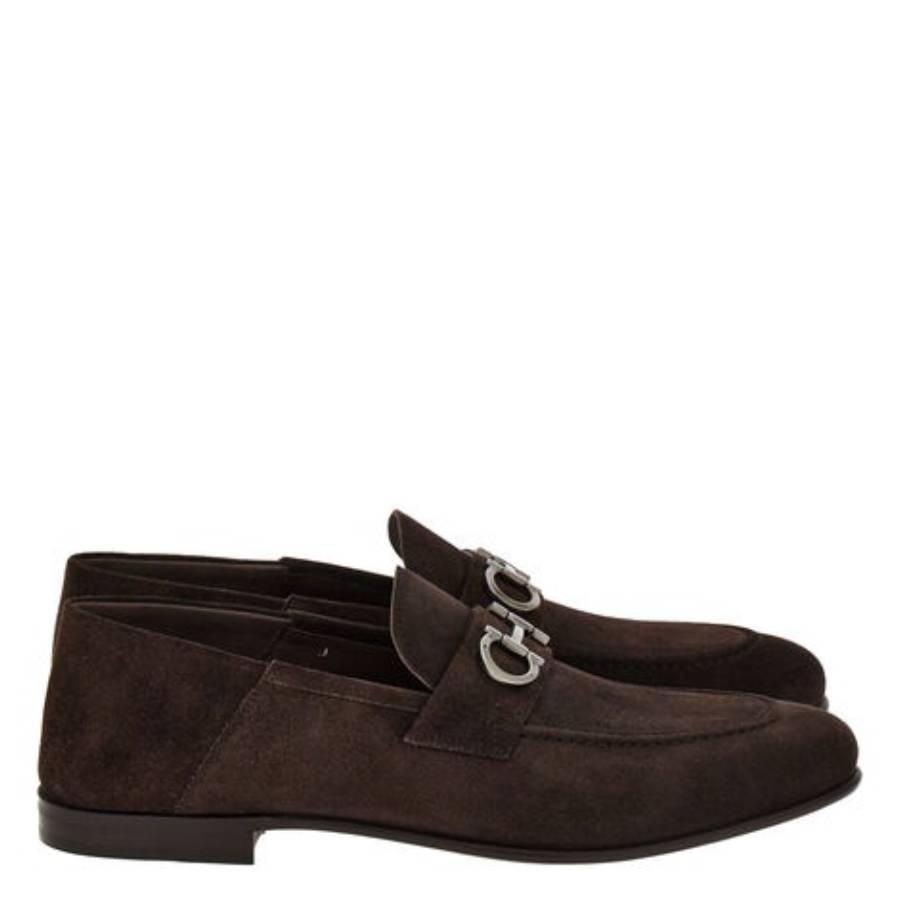 Ferragamo Gancini Ornament Suede Mocassins by FERRAGAMO