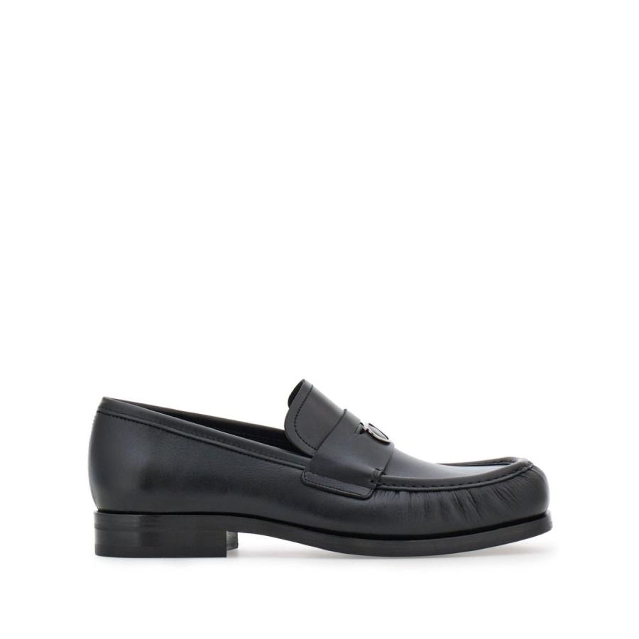 Ferragamo Gancini Plaque Leather Loafer by FERRAGAMO
