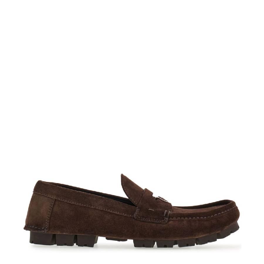 Ferragamo Gancini-Plaque Round-Toe Loafers by FERRAGAMO