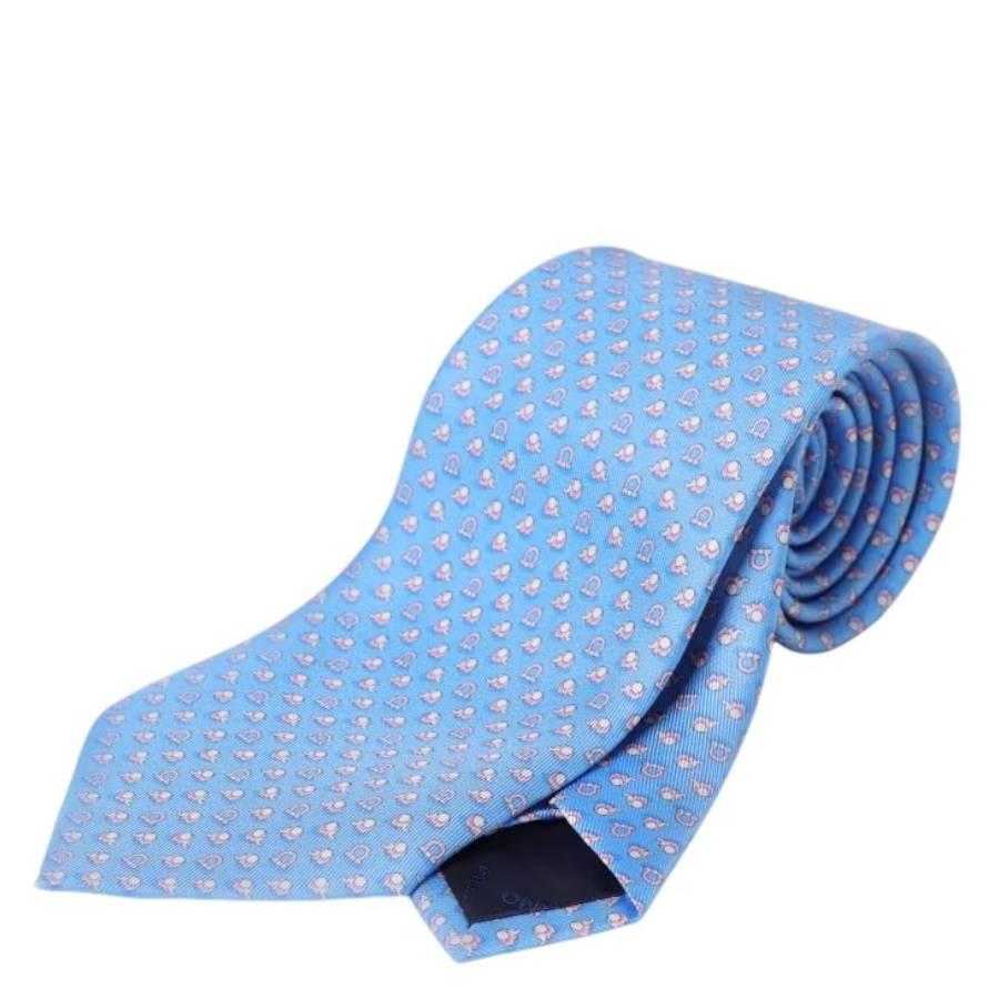Ferragamo Gancini Print Silk Tie by FERRAGAMO
