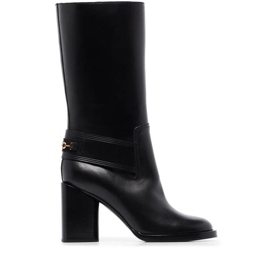Ferragamo Gancio Horsebit 85Mm Boots by FERRAGAMO