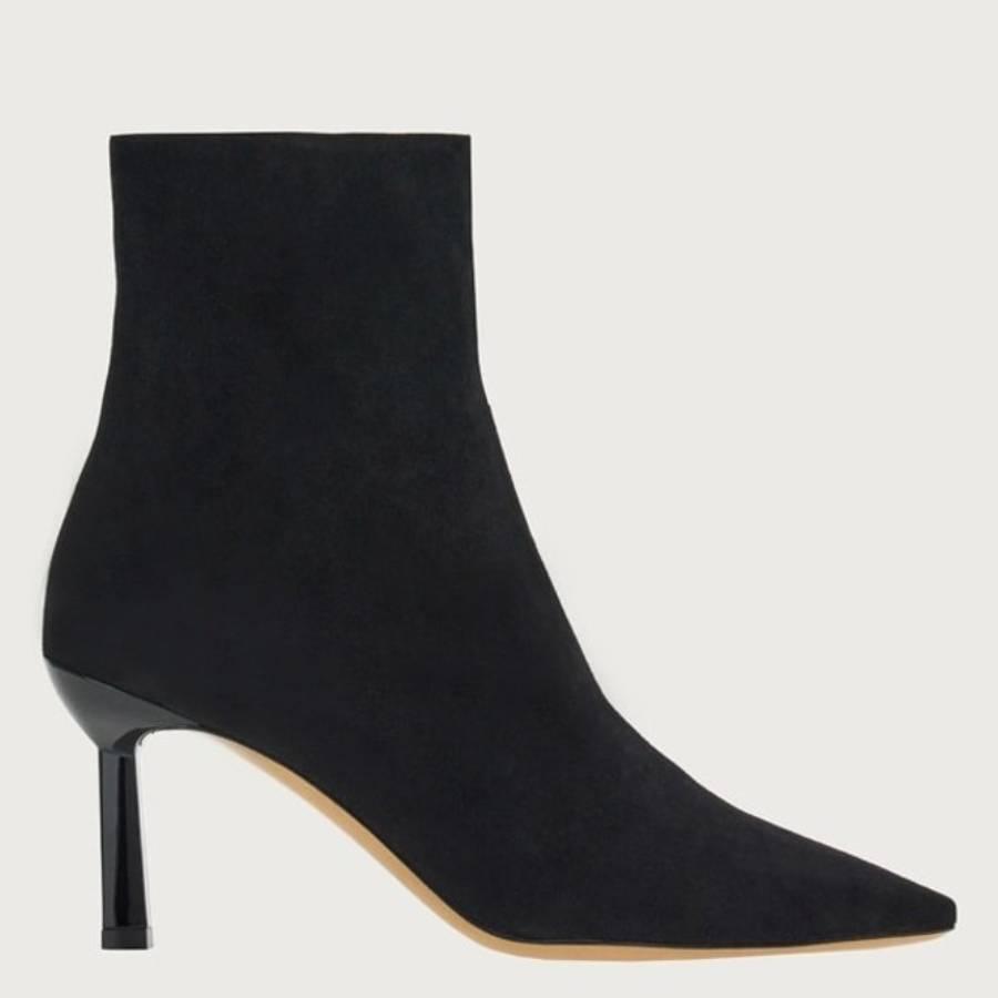 Ferragamo Janna Suede Point-Toe Booties by FERRAGAMO