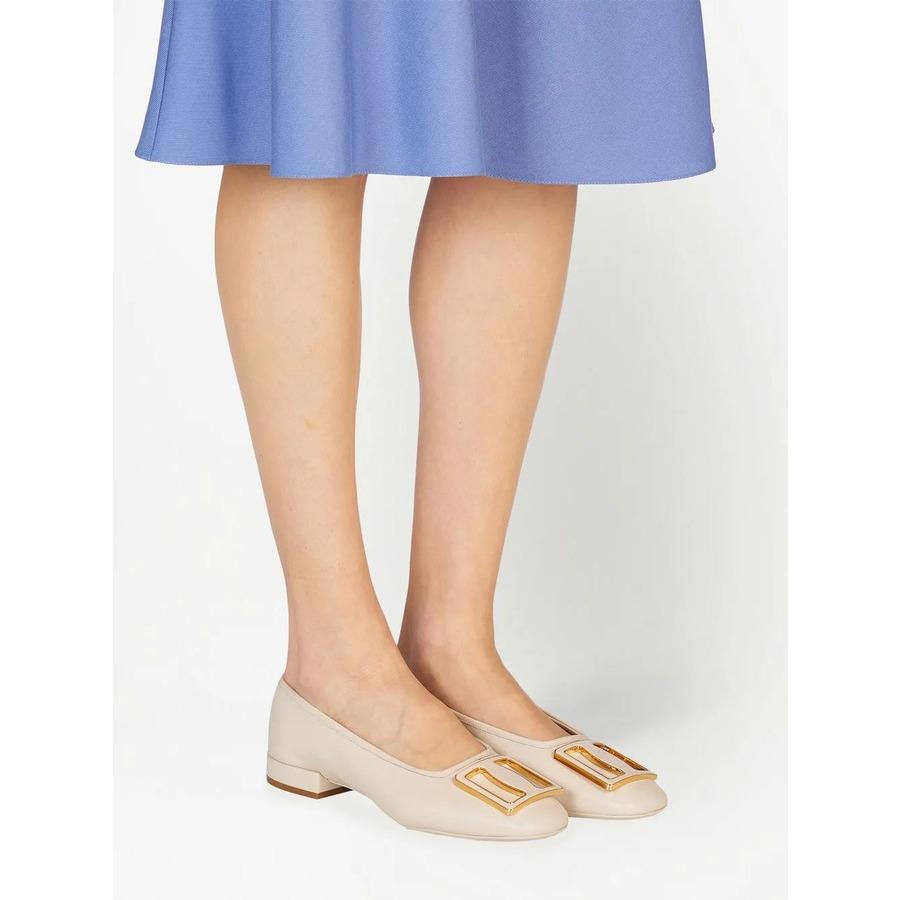 Ferragamo Ladies Beige Flats by FERRAGAMO