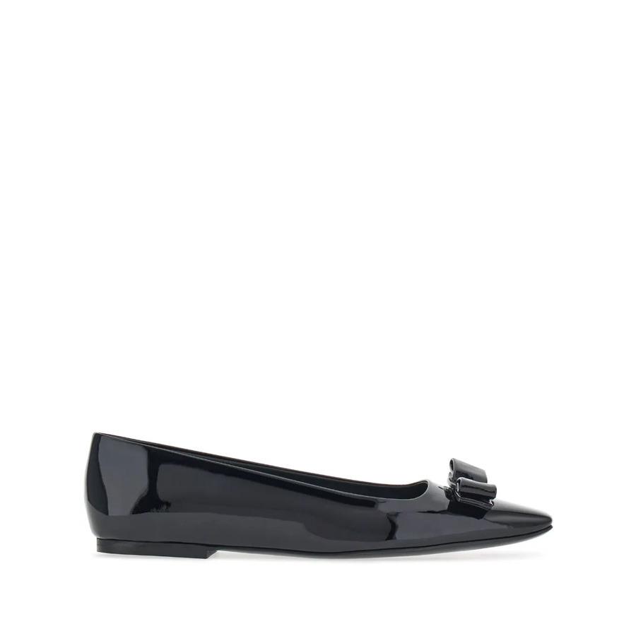 Ferragamo Ladies Black Flats by FERRAGAMO