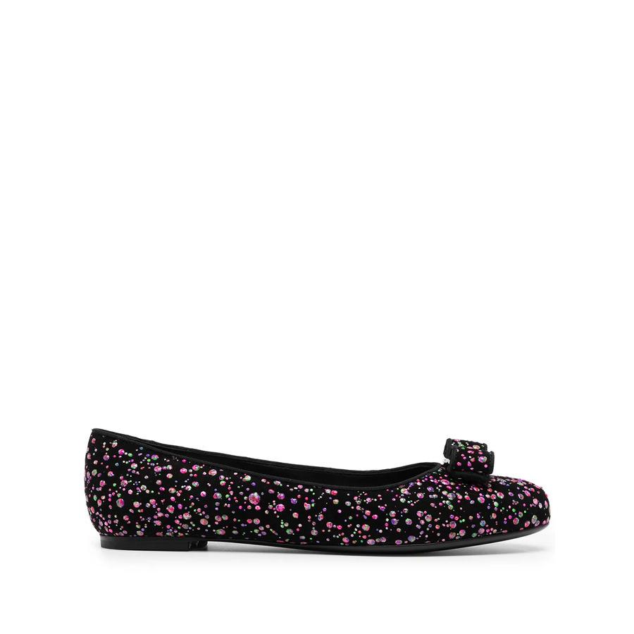 Ferragamo Ladies Black Flats by FERRAGAMO