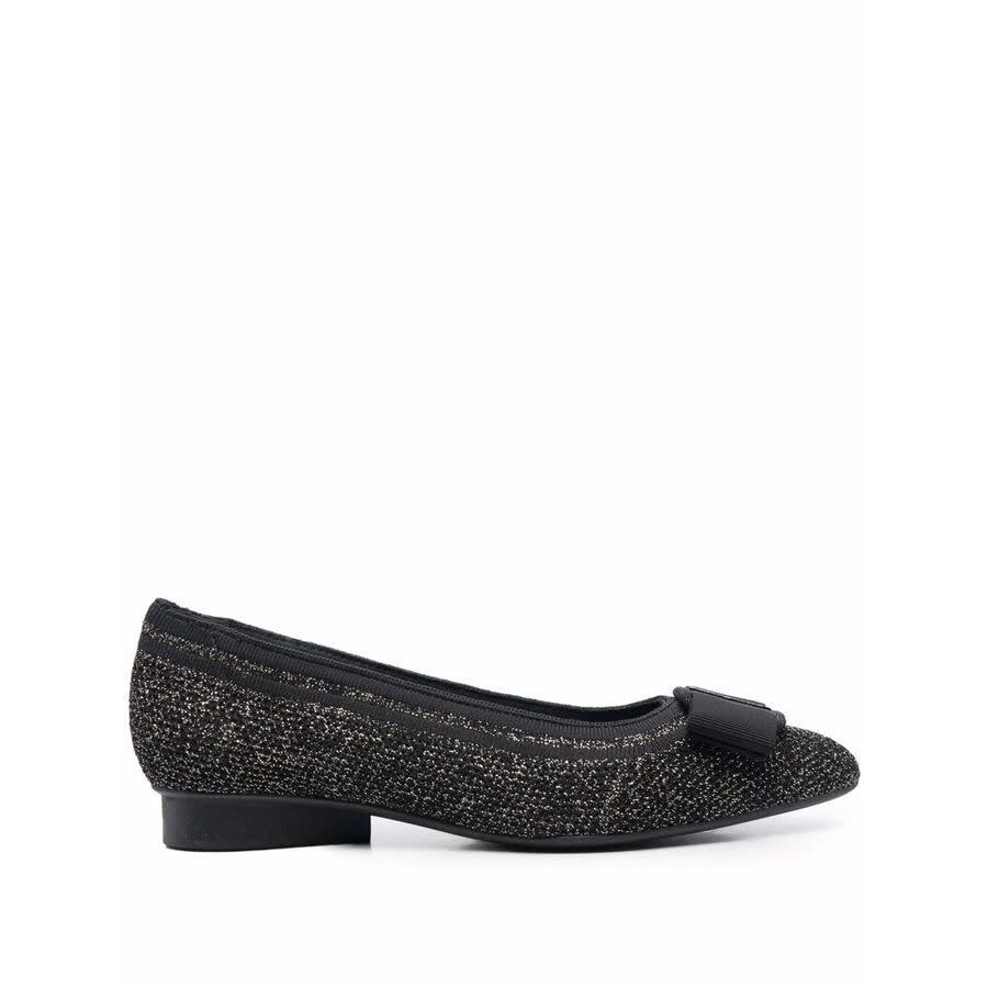 Ferragamo Ladies Black Flats by FERRAGAMO