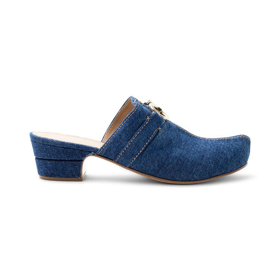 Ferragamo Ladies Blue Flats by FERRAGAMO