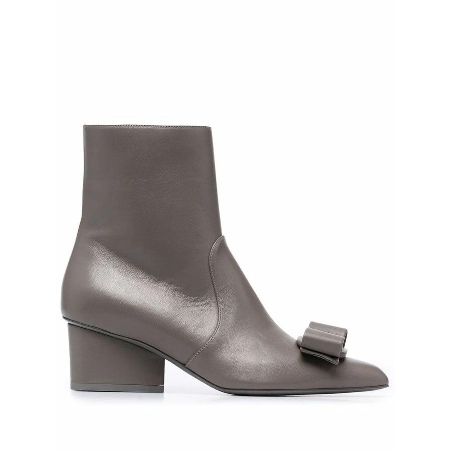 Ferragamo Ladies Grey Boots by FERRAGAMO