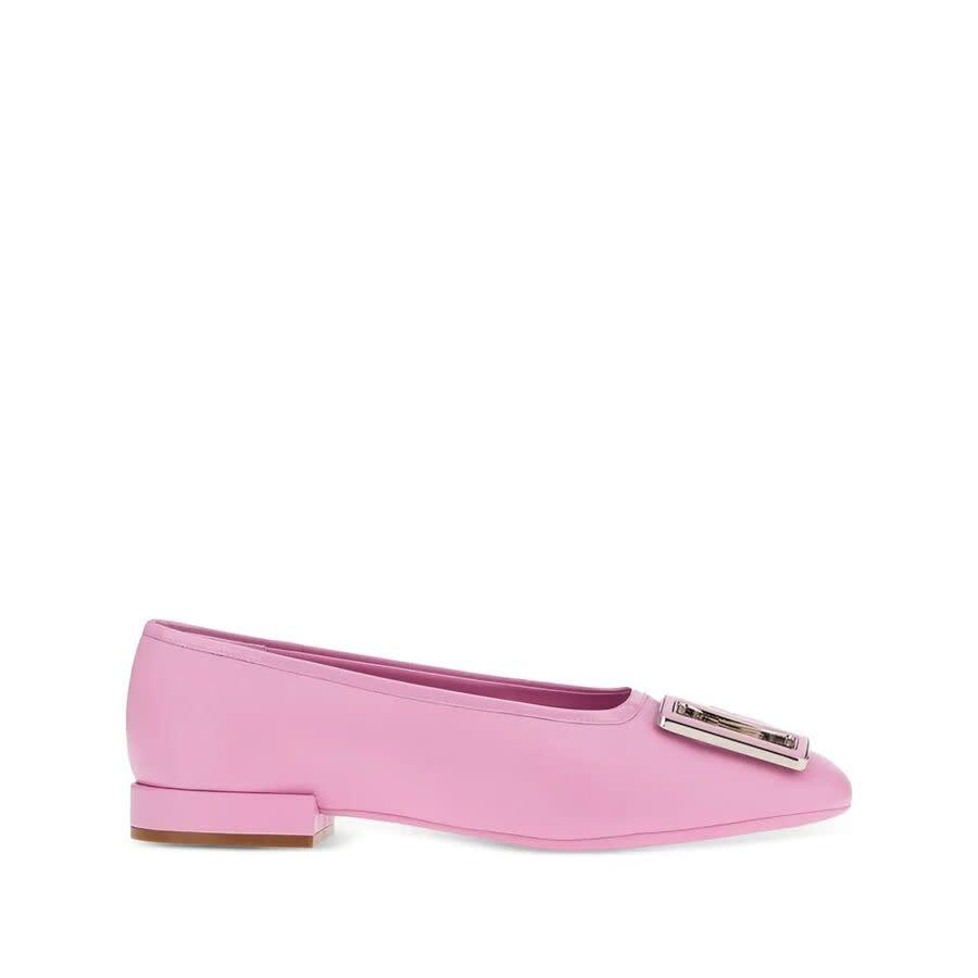 Ferragamo Ladies Pink Flats by FERRAGAMO