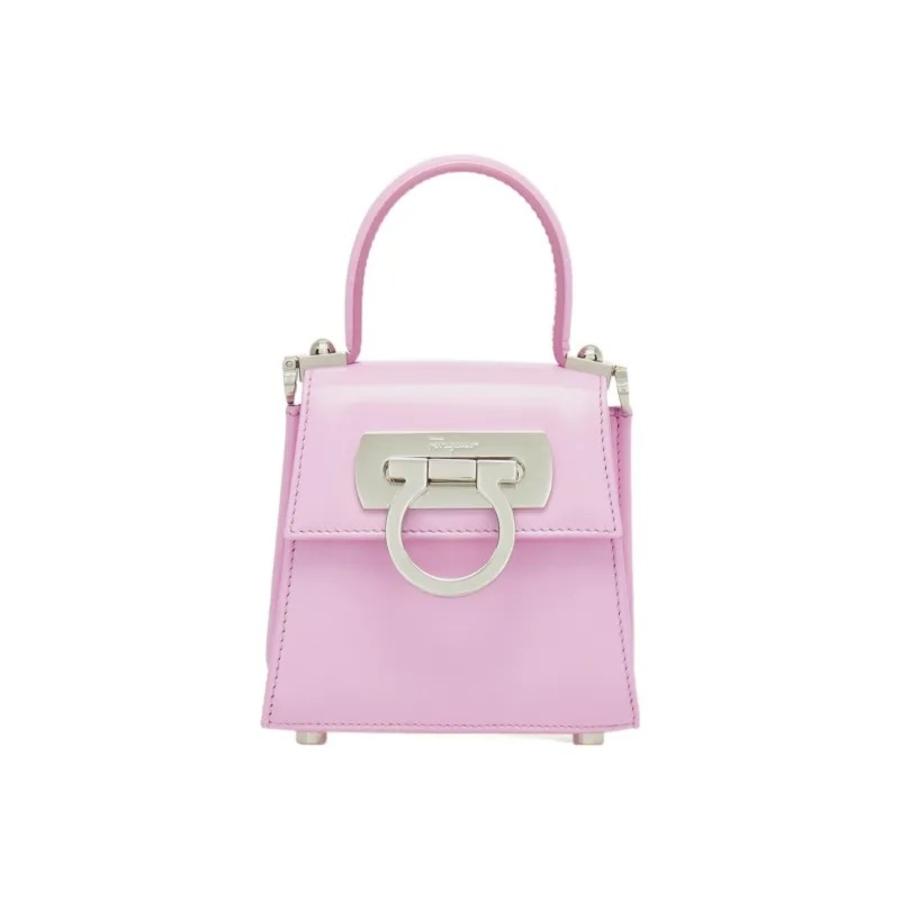 Ferragamo Ladies Pink Micro Iconic Top Handle Bag by FERRAGAMO