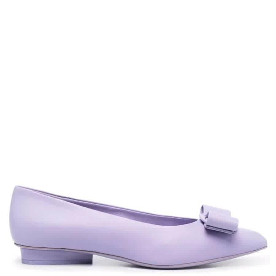 Ferragamo Ladies Purple Flats by FERRAGAMO