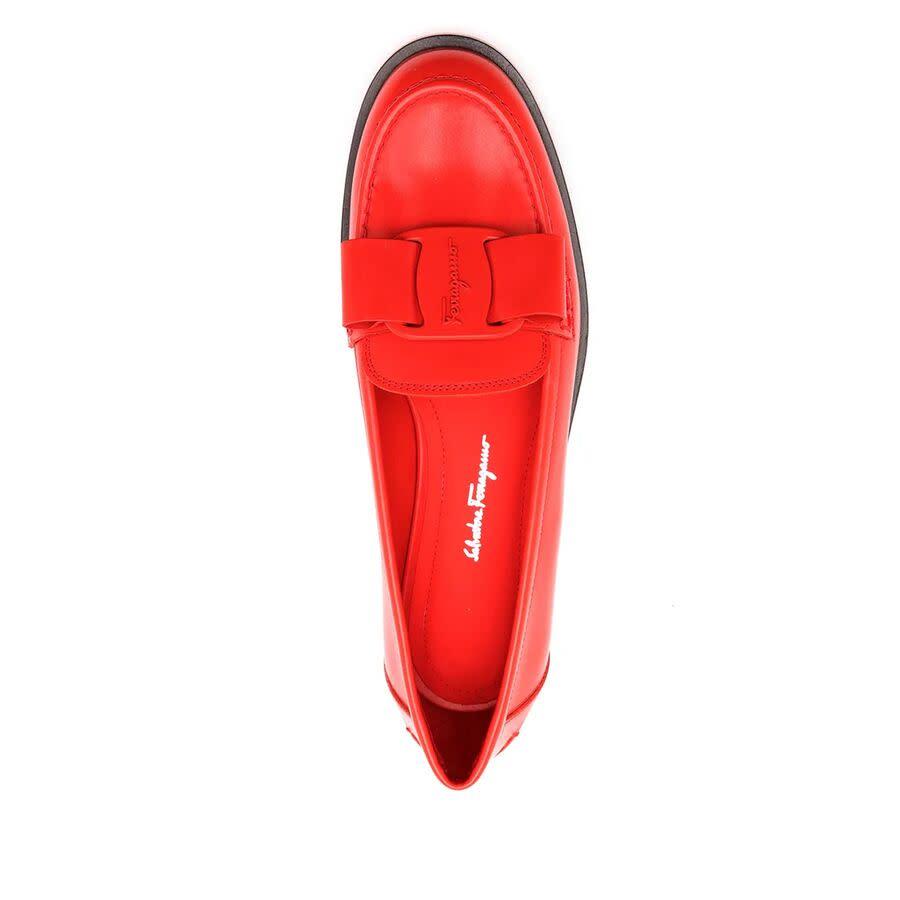 Ferragamo Ladies Red Loafers by FERRAGAMO