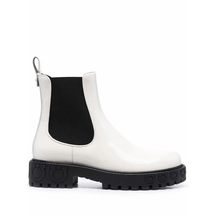 Ferragamo Ladies White Boots by FERRAGAMO