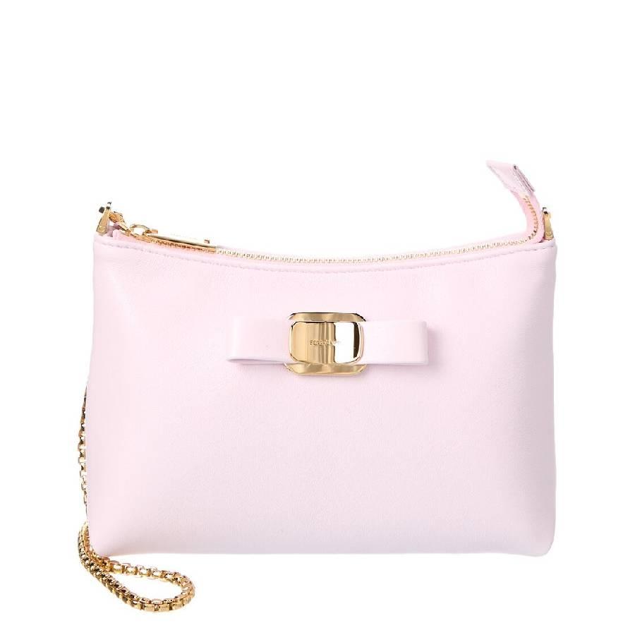 Ferragamo Logo-Plaque Mini Leather Shoulder Bag by FERRAGAMO