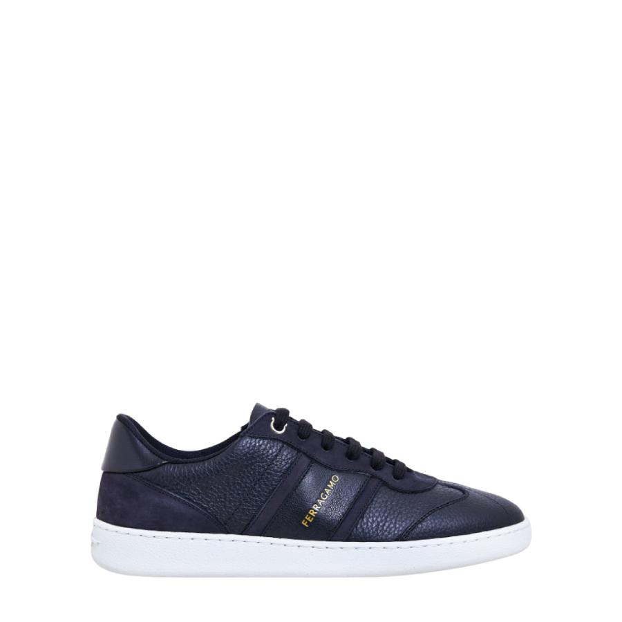 Ferragamo Logo-Print Almond-Toe Sneaker by FERRAGAMO