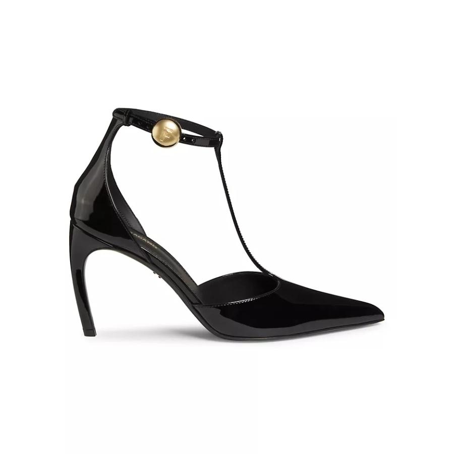 Ferragamo Odette 85 mm Patent Leather T-Strap Pumps by FERRAGAMO