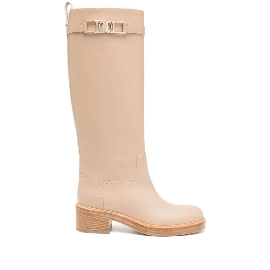 Ferragamo Ornament Square Gancini Boots by FERRAGAMO