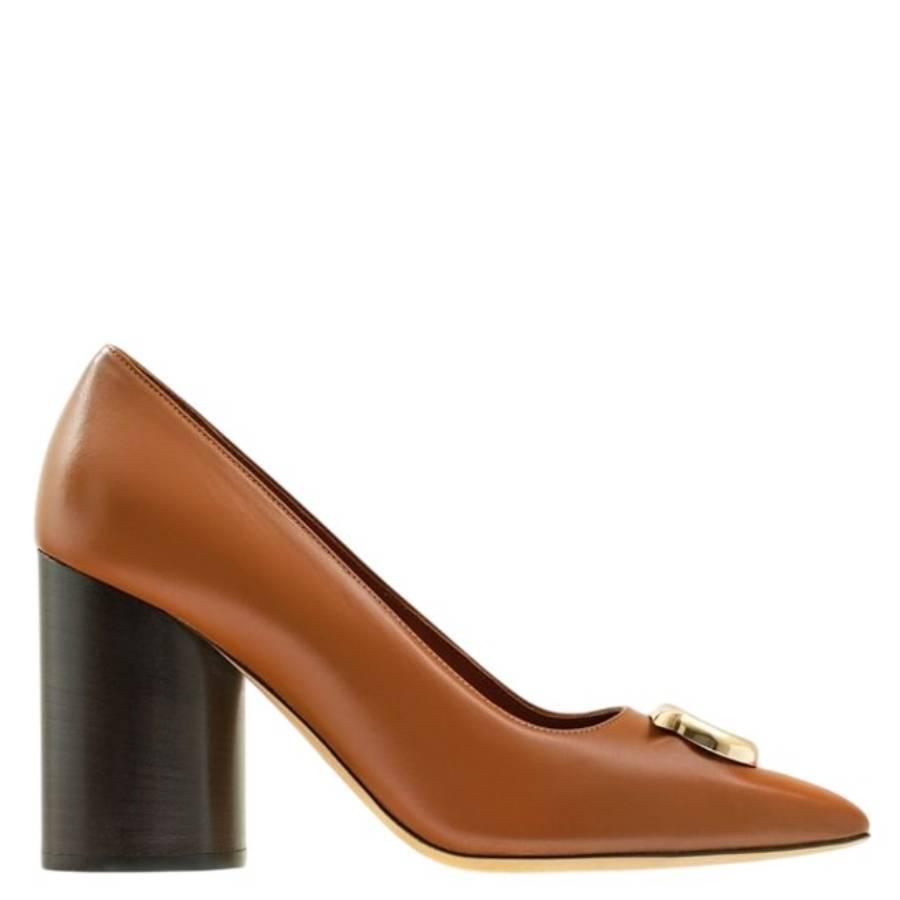 Ferragamo Pania Pump With Bejeweled Gancini Ornament by FERRAGAMO