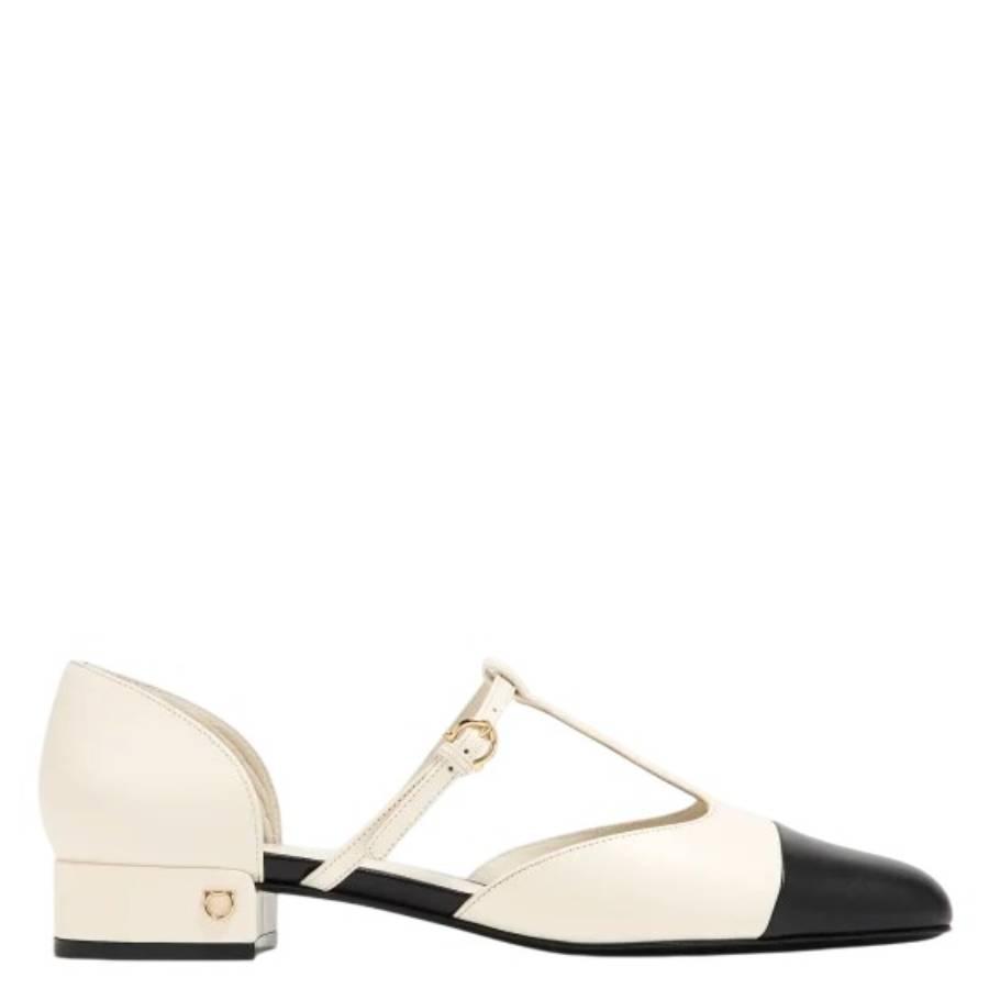Ferragamo Patent Leather T-Strap Ballet Shoe by FERRAGAMO