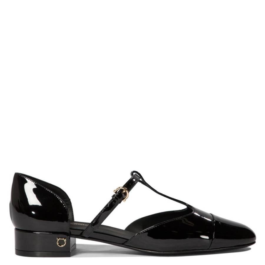 Ferragamo Patent Leather T-Strap Ballet Shoe by FERRAGAMO