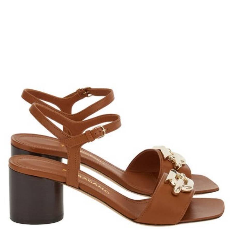 Ferragamo Priscilla Bejeweled Gancini Ornament Sandals by FERRAGAMO