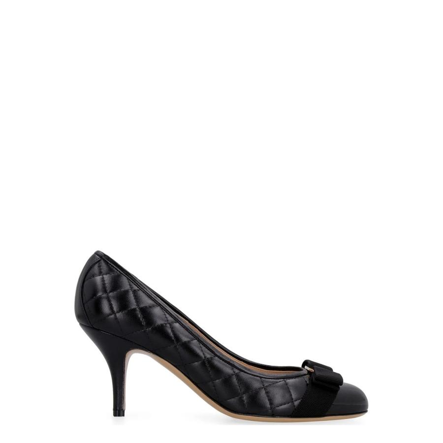 Ferragamo Quilted Vara Bow Pumps by FERRAGAMO