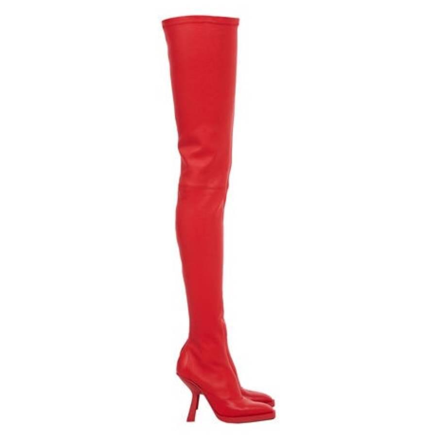 Ferragamo Ramii Nappa Stretch Thigh-High Boots by FERRAGAMO