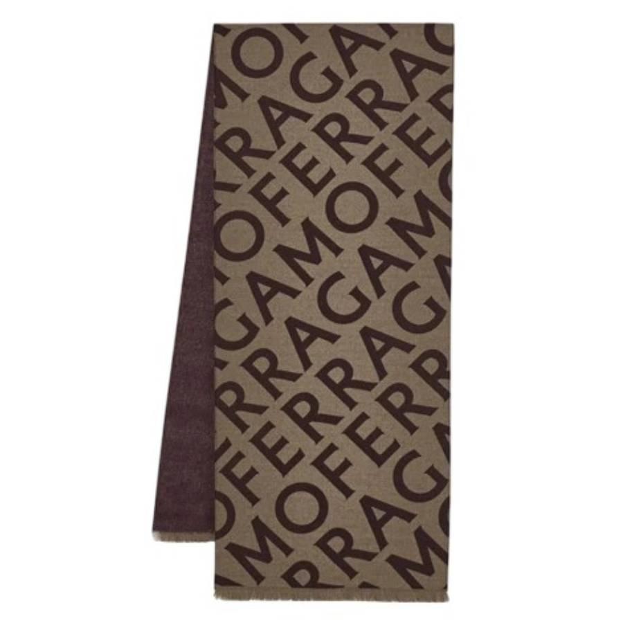 Ferragamo Reversible Logo Wool Scarf by FERRAGAMO