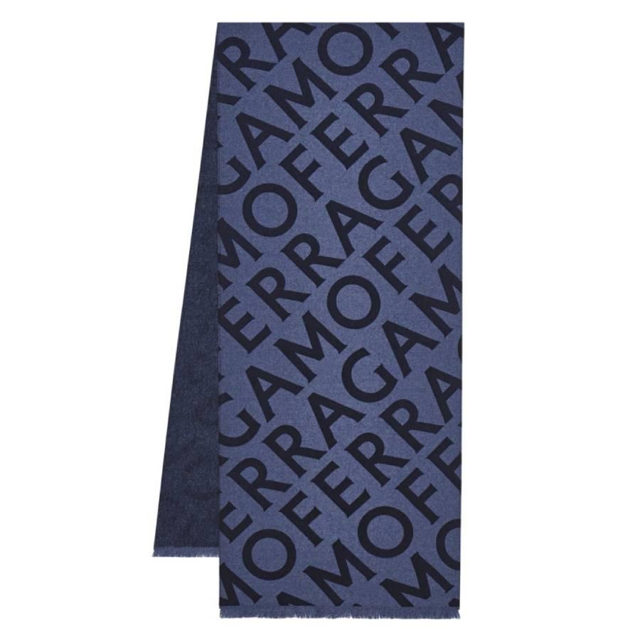 Ferragamo Reversible Logo Wool Scarf by FERRAGAMO