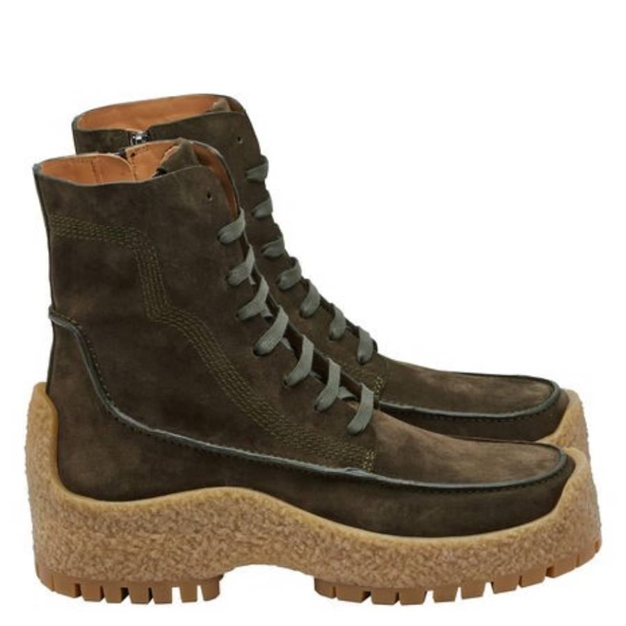 Ferragamo Rugged Platform Lace-Up Boots by FERRAGAMO